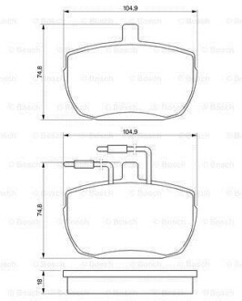 Гальмівні колодки дискові BOSCH 0986467590
