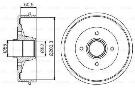 Гальмiвний барабан BOSCH 0986477172