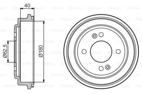 Гальмівний барабан BOSCH 0 986 477 216