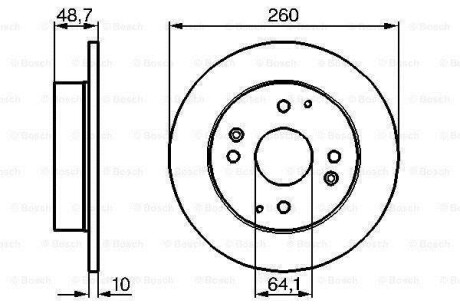 Гальмівний диск HONDA/ROVER Accord/Civic/600 \'\'R BOSCH 0986478172