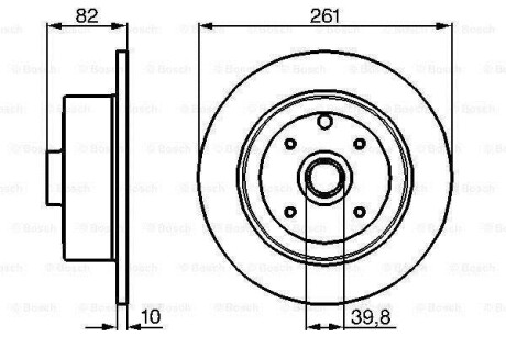 OPEL Диск тормозной задний Kadett E,Vectra A 2.0 87- BOSCH 0986478328