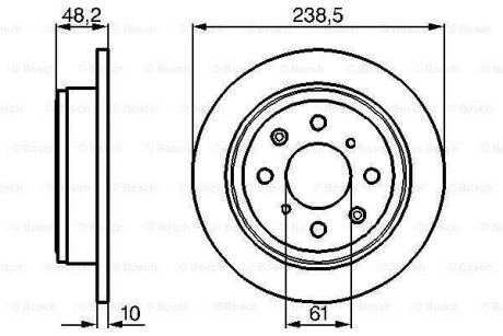 Диск гальмівний BOSCH 0 986 478 350