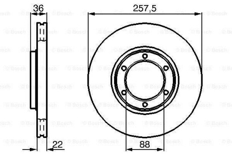 Диск гальмівний BOSCH 0986478596