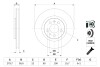 Диск гальмівний AUDI A3, SEAT LEON, TOLEDO, SKODA, VW, передн. вент. BOSCH 0 986 478 852 (фото 5)