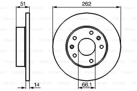 Гальмівний диск LAND ROVER Freelander \'\'F \'\'1,8-2,5 \'\'97-06 BOSCH 0986478991 (фото 1)