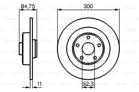 RENAULT Тормозной диск задний. ESPACE IV 02- BOSCH 0986479083