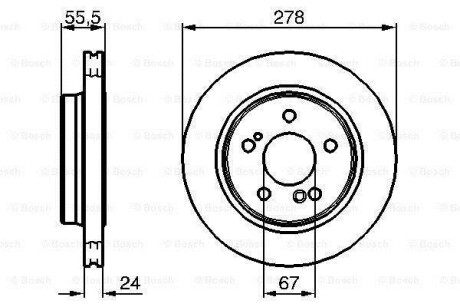 DB Тормозной диск задн.W124/203/210 3.6/4.2 BOSCH 0986479133