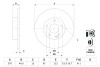 P_ГАЛЬМІВНИЙ ДИСК Mercedes A(W169) &quot;F &quot;04-12 BOSCH 0986479185 (фото 5)