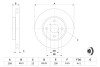 Гальмівний диск DAIHATSU/TOYOTA Charade/Yaris \'\'F \'\'02>> BOSCH 0986479363 (фото 5)
