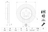 Гальмівний диск BMW 5 F10 348 мм \'\'F - кр. 1 шт BOSCH 0986479772 (фото 5)