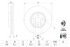 Гальмівний диск FORD Mondeo [CNG] \'\'F \'\'1.0-2,5 \'\'14>> - кр. 1 шт BOSCH 0986479D85 (фото 5)