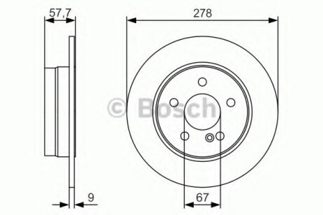 Гальмівний диск BOSCH 0986479S96