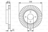 BOSCH Диск торм. пер. NISSAN MICRA -10 0986479T42