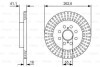 Гальмівний диск вентильований LEXUS RX III 263 мм 0986479V35