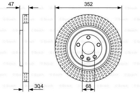 Гальмівний диск FORD Explorer (USA) \'\'F \'\'11>> - кратн. 1 шт BOSCH 0 986 479 W53
