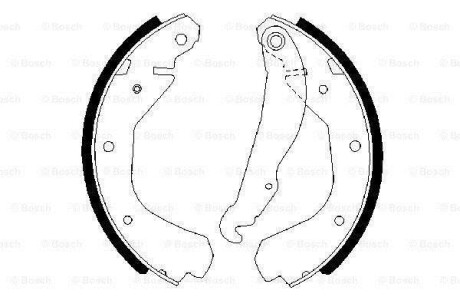 Тормозные колодки барабанные BOSCH 0986487213