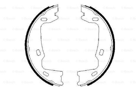Гальмівні колодки барабанні OPEL/Calibra/Vectra/Omega"89-97 BOSCH 0986487214 (фото 1)