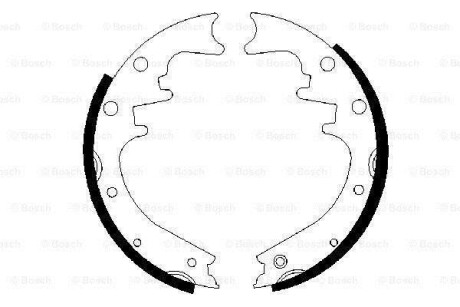 Тормозные колодки барабанные Cherokee BOSCH 0986487529