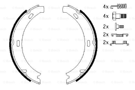 Тормозные колодки барабанные BOSCH 0986487584