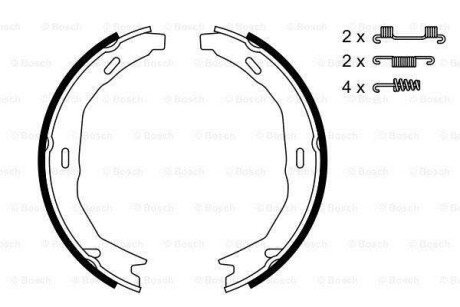 Тормозные колодки барабанные BOSCH 0986487723