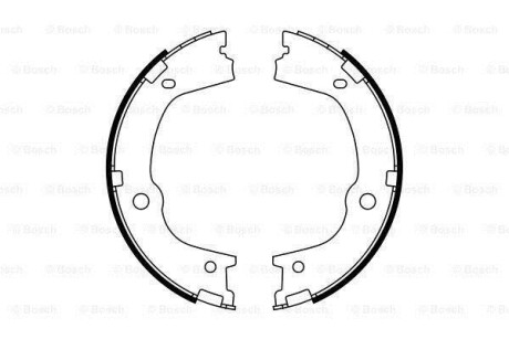 Гальмівні колодки барабанні BOSCH 0986487776