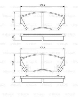 Гальмівні колодки дискові BOSCH 0986493340