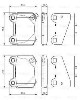 Гальмівні колодки MITSUBISHI/NISSAN/SUBARU Lancer Evo/350/Impreza "R "98-07 BOSCH 0986494229