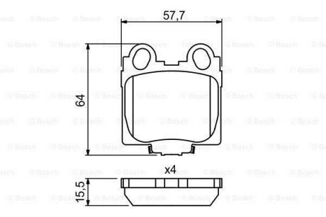 Гальмівні колодки дискові LEXUS GS,IS,SC 97- BOSCH 0986494231