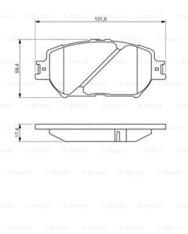 Гальмівні колодки LEXUS GS300 "F "05-11 BOSCH 0986494418 (фото 1)