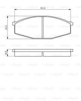 Тормозные колодки перед. NISSAN Patrol -98 BOSCH 0986494566