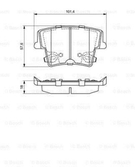 Колодки гальмівні дискові BOSCH 0986494678