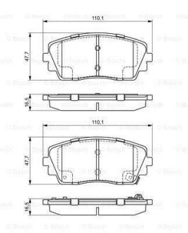 Гальмівні колодки дискові BOSCH 0986494688