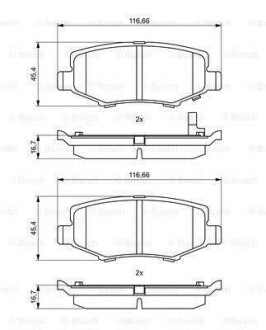 Колодки гальмівні дискові BOSCH 0986494706 (фото 1)