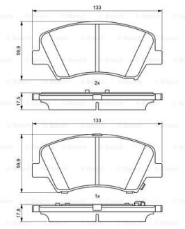 Тормозные колодки BOSCH 0986494712 (фото 1)