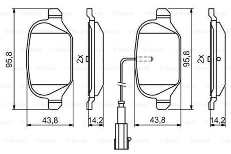 P_Гальмівні колодки дискові FIAT 500/Panda/Panda/Idea \'\'R BOSCH 0986494779