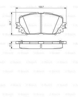 Гальмівні колодки дискові TOYOTA Yaris/Prius \'\'F "06>> PR2 BOSCH 0986495109