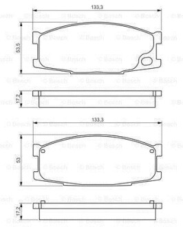 MITSUBISHI К-т тормозных колодок передних Canter BOSCH 0986495130