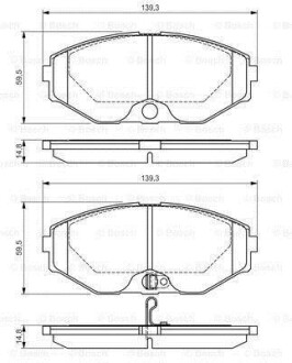 Гальмівні колодки дискові Nissan Maxima QX CA33 F BOSCH 0986495147