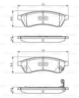 Колодки гальмівні дискові BOSCH 0986495168