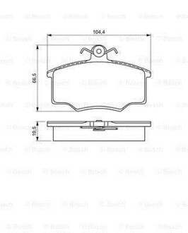 AUDI Колодки тормозные передн. 80, VW Passat -88 BOSCH 0986495340