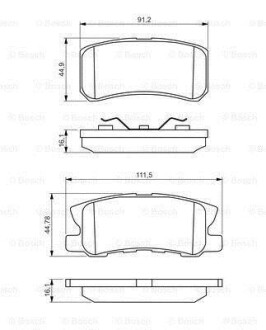 Гальмівні колодки MITSUBISHI Grandis/Montero/Pajero/Shogun BOSCH 0986495357 (фото 1)