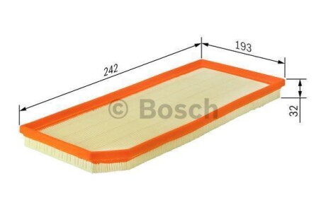 Повітряний фільтр 3584 HYUNDAI Matrix 01- BOSCH 1457433584 (фото 1)