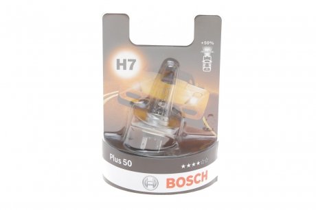 Лампа накаливания 12 V 55 W H7 PLUS 50 блистер BOSCH 1 987 301 042