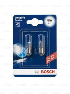 Лампа H6W 12V Longlife Daytime блистер 2 шт. - кратн. 20 шт BOSCH 1987301061