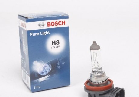 Лампа розжарювання H8 12V 35W PGJ19-1 PURE LIGHT BOSCH 1 987 302 081