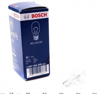 Лампа розжарювання 12V 16W W16W PURE LIGHT BOSCH 1 987 302 205