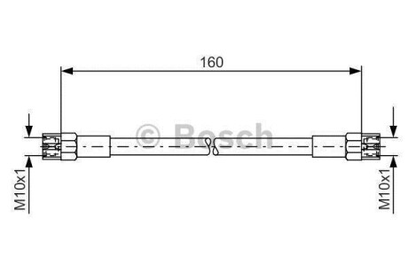 VW Шланг тормозной задний T4 91- BOSCH 1987476220 (фото 1)