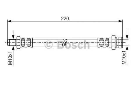 Шланг тормозной MITSUBISHI L300, PAJERO BOSCH 1987476345