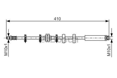 FIAT Шланг тормозной пер.Brava,Bravo -01 BOSCH 1987476639