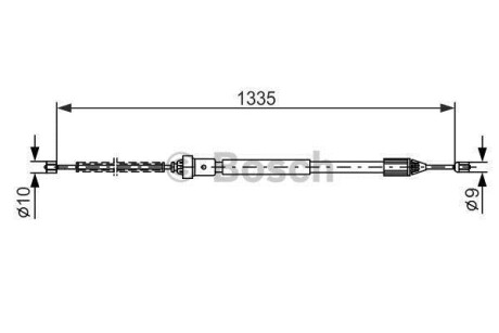 Трос ручного гальма BOSCH 1987477783